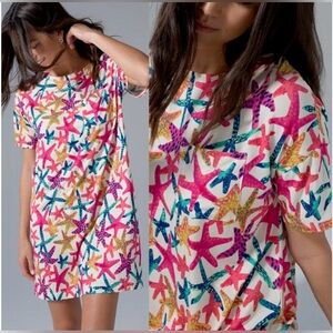 SOMA Starfish Colorful Nightgown Sleep Shirt. XL